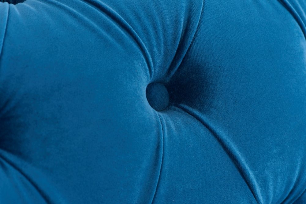 Product photograph of Chester Blue Velvet Fabric 3 Seater Sofa from Choice Furniture Superstore.