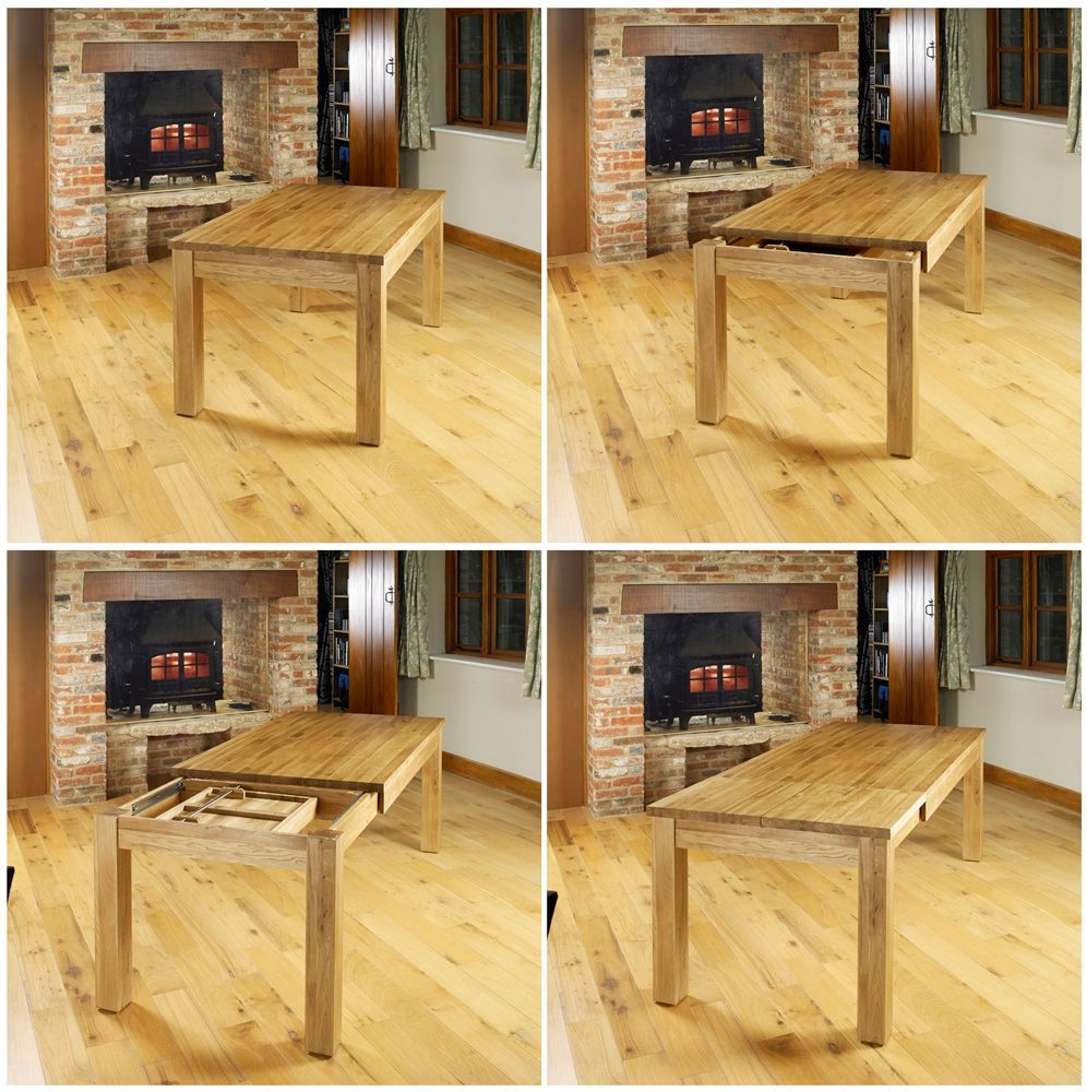 Product photograph of Mobel Oak Extending 6 Seater Dining Table from Choice Furniture Superstore.