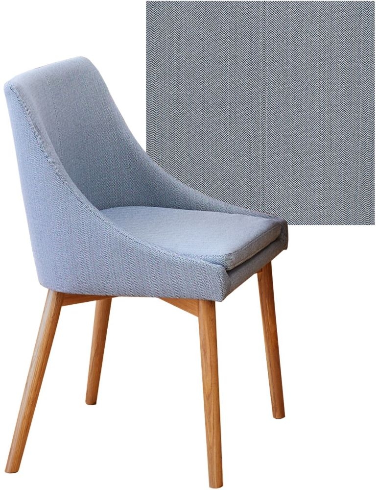 Product photograph of Mobel Oak Grey Fabric Upholstered Dining Chair Sold In Pairs from Choice Furniture Superstore.