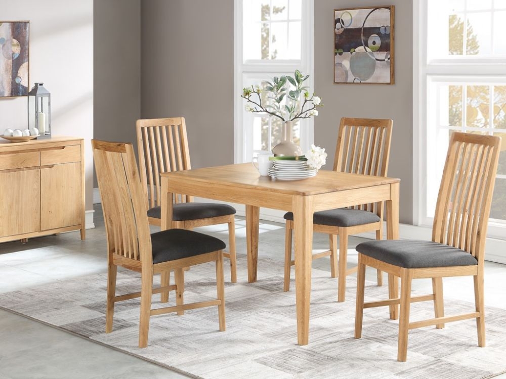 Product photograph of Dunmore Oak Dining Table - 4 Seater from Choice Furniture Superstore.