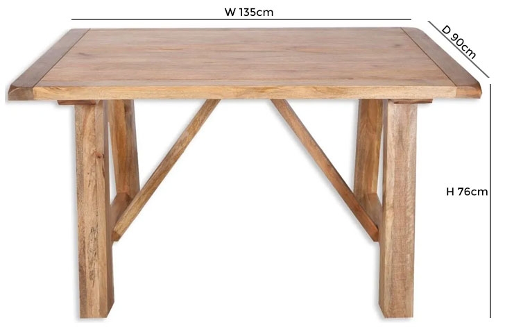 Product photograph of Bombay Mango Wood Small Dining Table - 4 Seater from Choice Furniture Superstore.