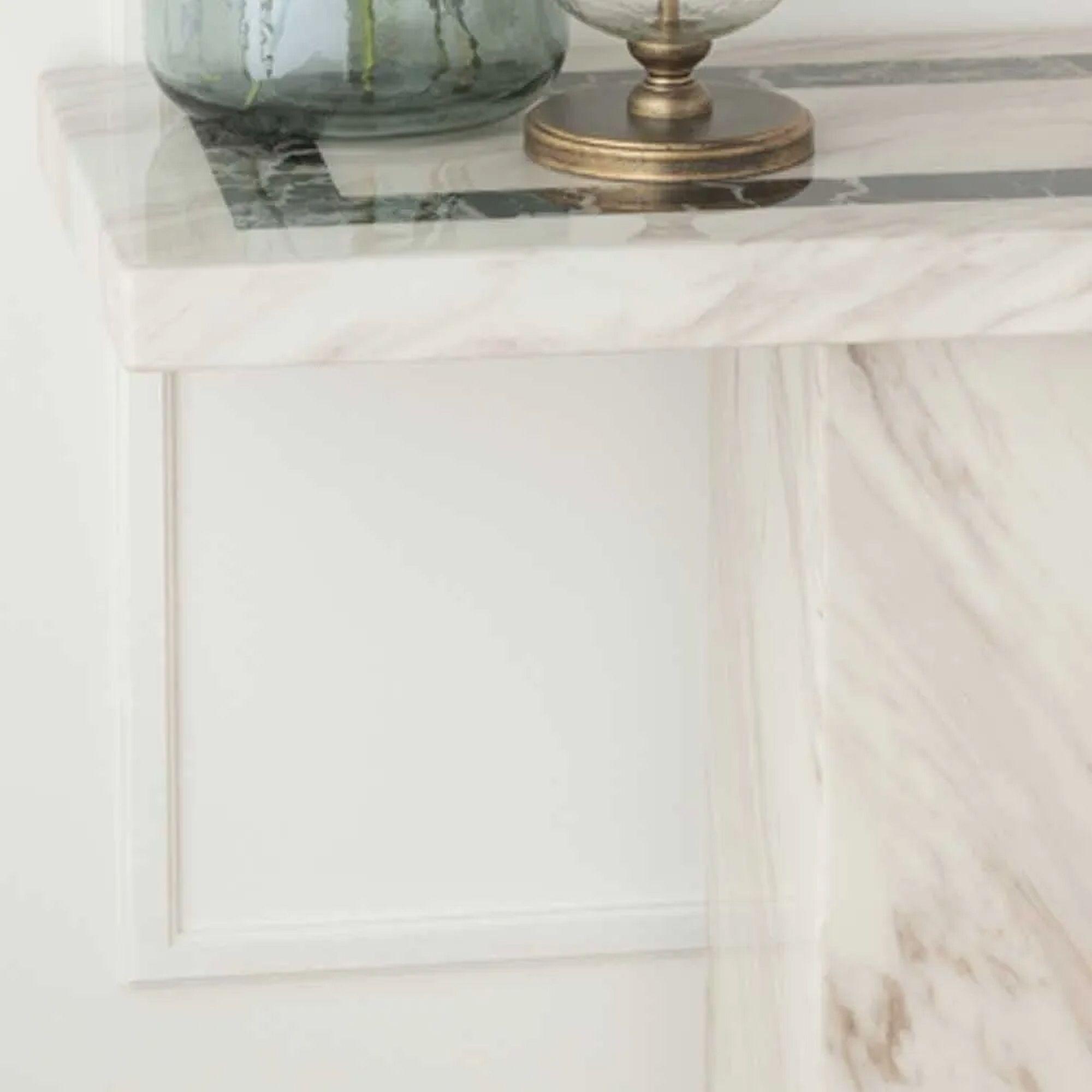 Product photograph of Rome Cream Marble Console Table from Choice Furniture Superstore.