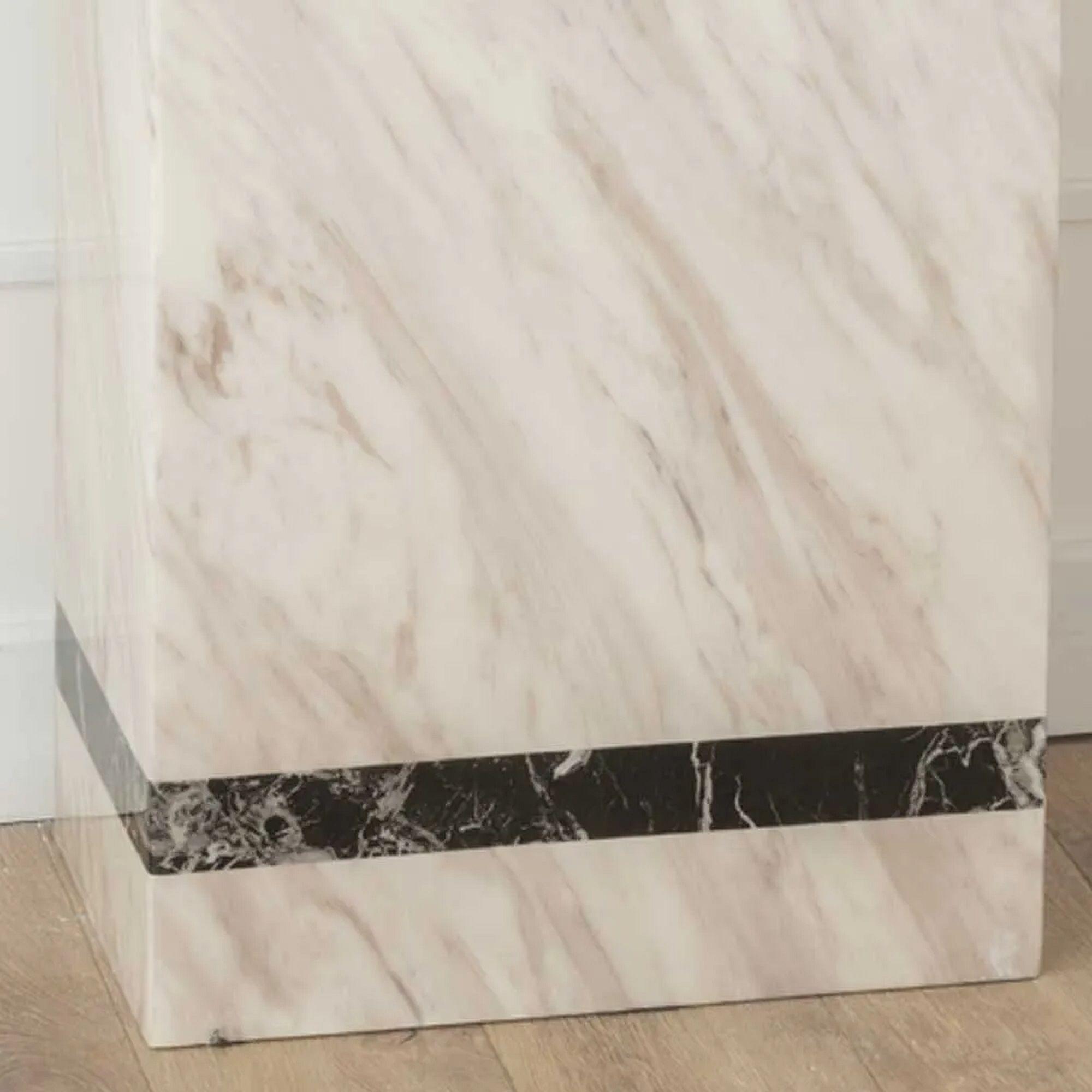 Product photograph of Rome Cream Marble Console Table from Choice Furniture Superstore.