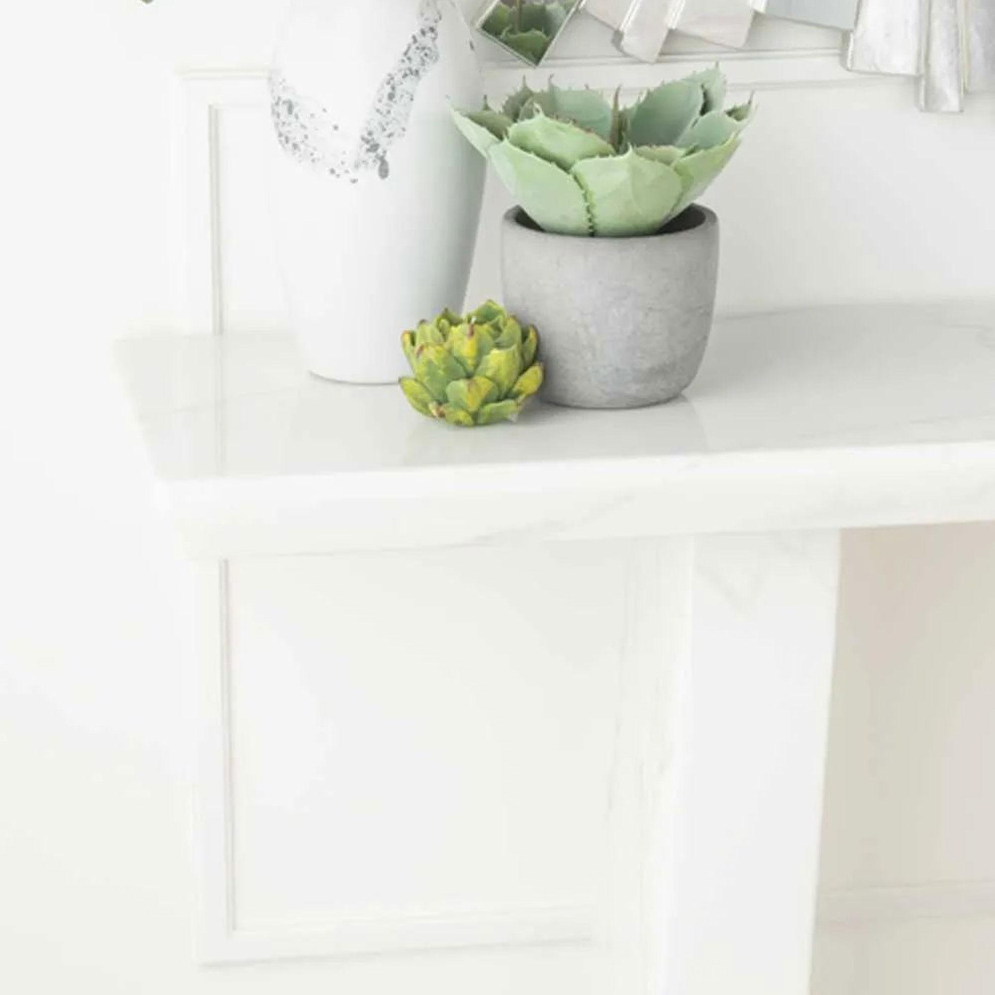 Product photograph of Milan White Marble Console Table from Choice Furniture Superstore.