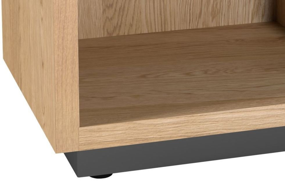 Product photograph of Fusion Oak 1 Drawer Bedside Cabinet from Choice Furniture Superstore.