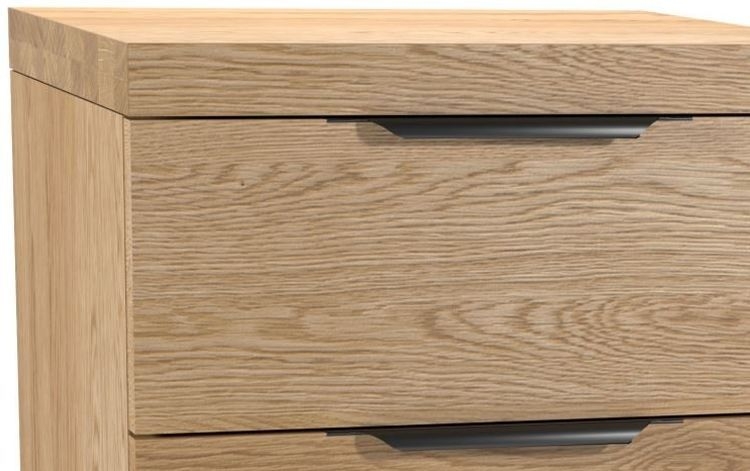 Product photograph of Fusion Oak 5 Drawer Tall Chest from Choice Furniture Superstore.