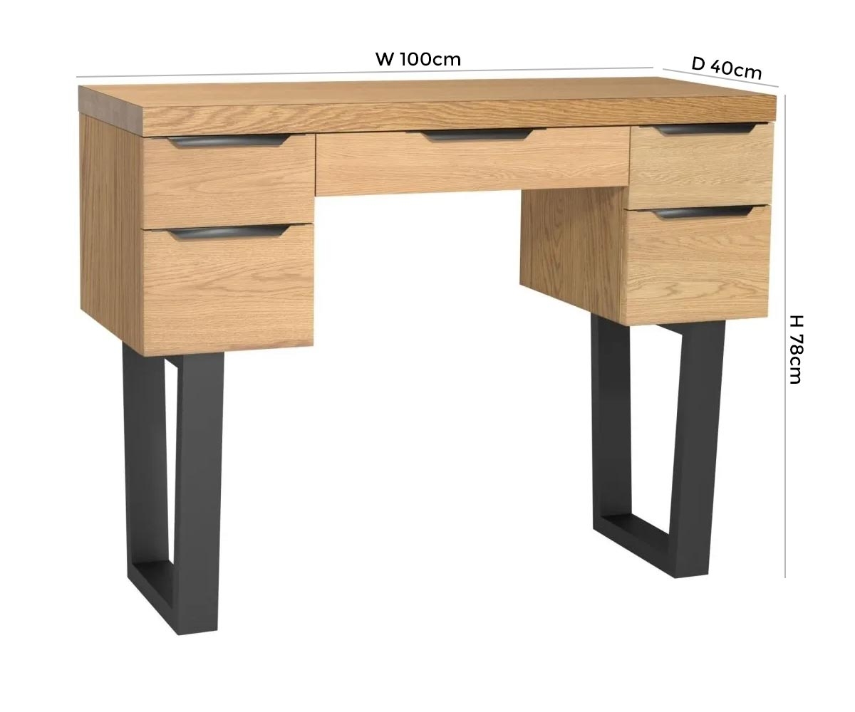 Product photograph of Fusion Oak Dressing Table from Choice Furniture Superstore.