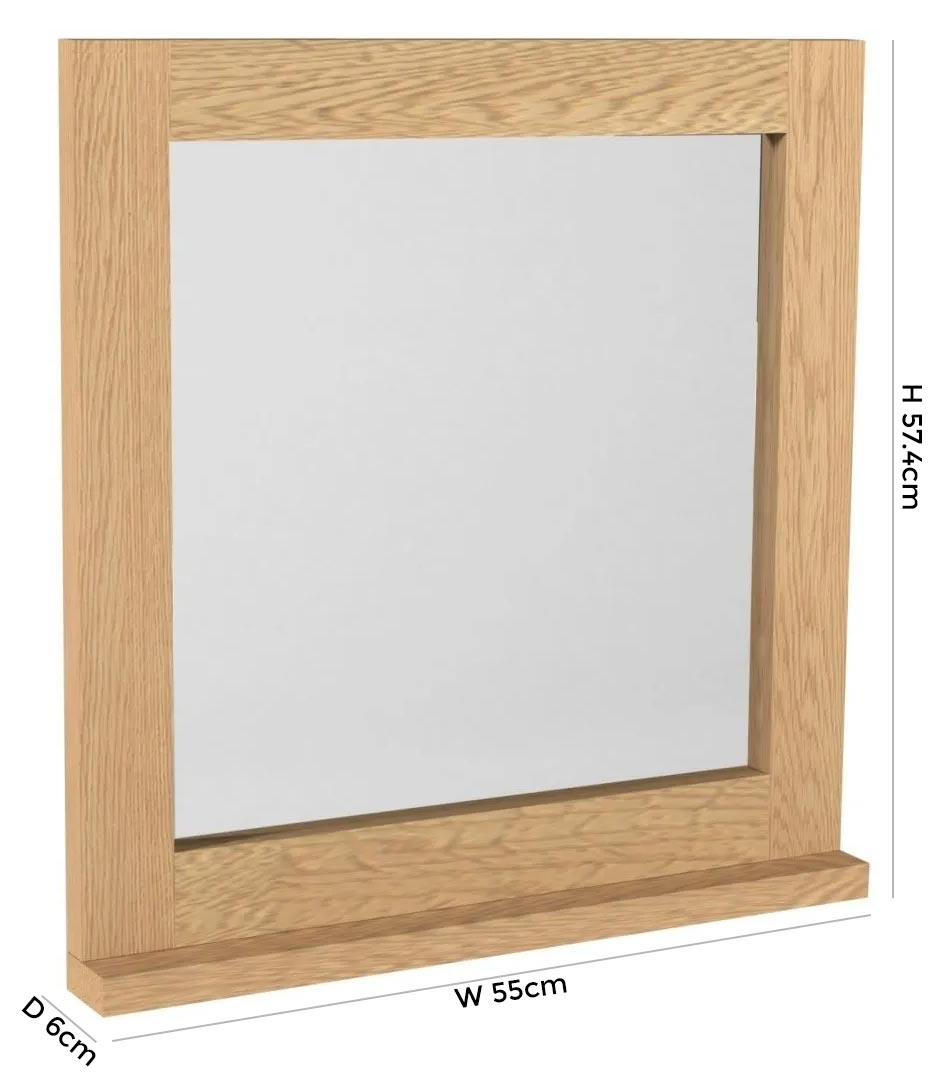 Product photograph of Fusion Oak Dressing Table Mirror from Choice Furniture Superstore.