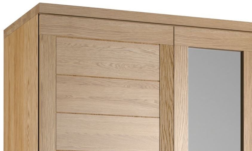 Product photograph of Fusion Oak 3 Door Wardrobe from Choice Furniture Superstore.