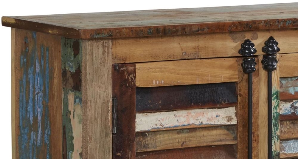 Product photograph of Reclaimed Wood Small 2 Door Sideboard from Choice Furniture Superstore.