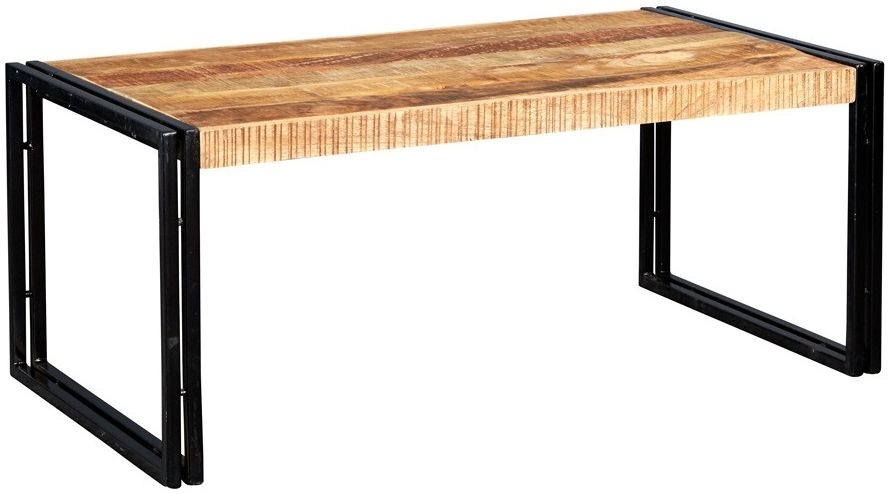 Cosmo Industrial Natural Long Coffee Table Set (Set of 3)