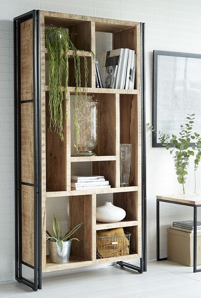 Product photograph of Cosmo Natural Industrial Bookcase from Choice Furniture Superstore.