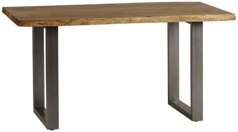 Product photograph of Live Edge Solid Acacia Wood 6 Seater Dining Table from Choice Furniture Superstore.