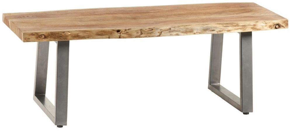 Product photograph of Live Edge Solid Acacia Wood Coffee Table from Choice Furniture Superstore.