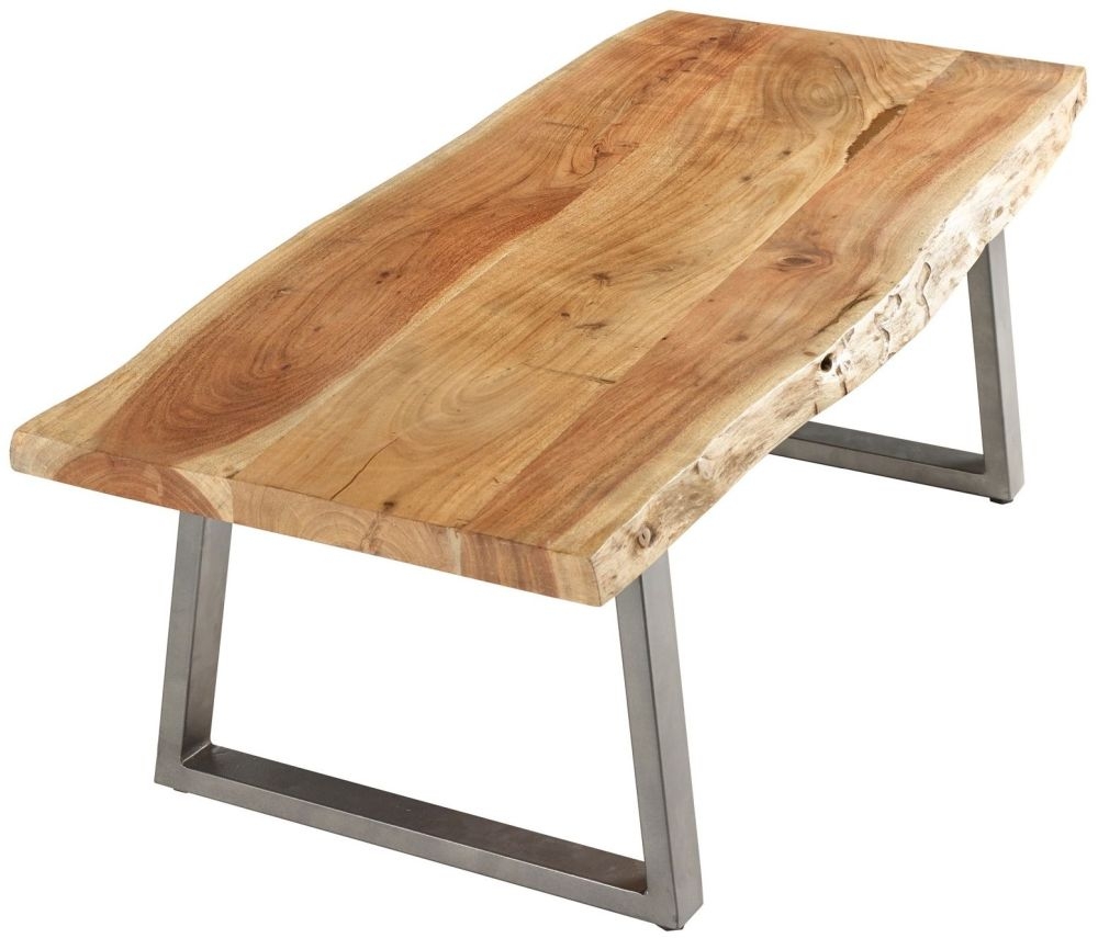 Product photograph of Live Edge Solid Acacia Wood Coffee Table from Choice Furniture Superstore.