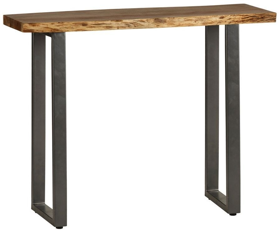 Product photograph of Indian Hub Baltic Live Edge Console Table from Choice Furniture Superstore.