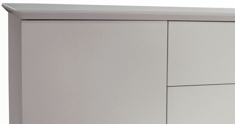 Product photograph of Flux Cappuccino Glass Top Large Sideboard from Choice Furniture Superstore.