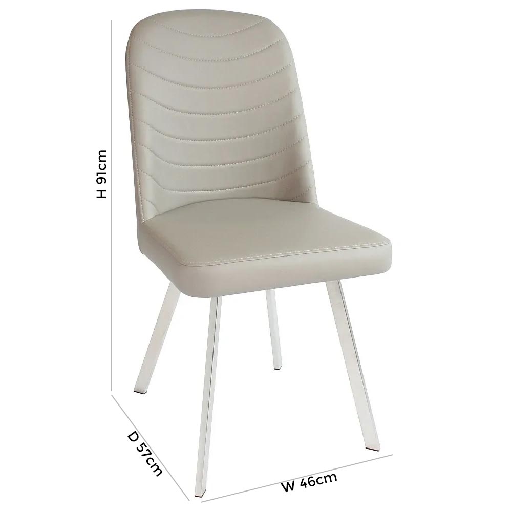 Product photograph of Set Of 2 Flux Cappuccino Faux Leather Dining Chair from Choice Furniture Superstore.