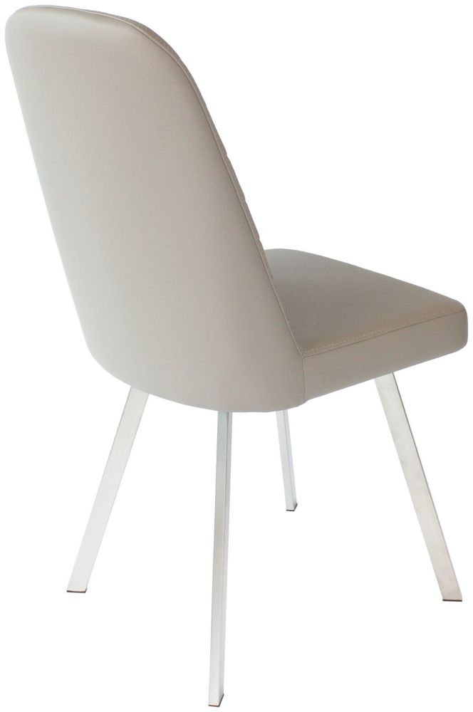 Product photograph of Set Of 2 Flux Cappuccino Faux Leather Dining Chair from Choice Furniture Superstore.