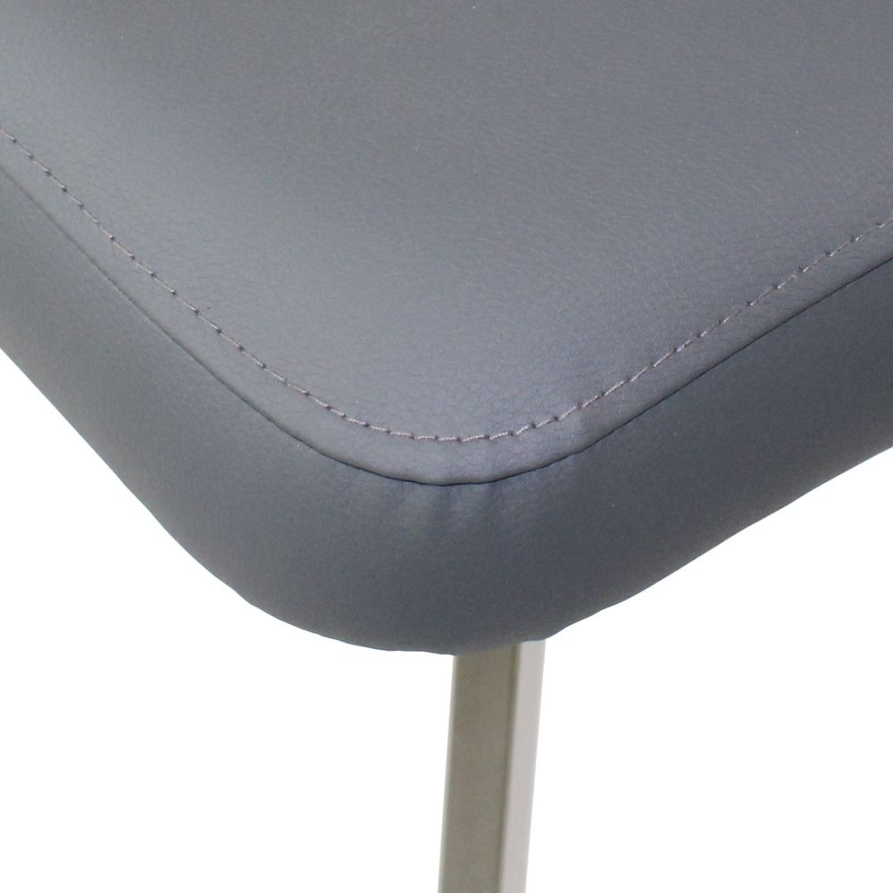 Product photograph of Set Of 2 Flux Grey Faux Leather Dining Chair from Choice Furniture Superstore.