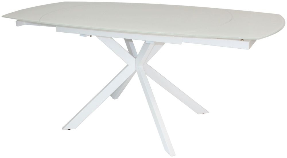 Product photograph of Flux Extending Motion 4 Seater Extending Dining Table - Comes In White Cappuccino And Grey Options from Choice Furniture Superstore.