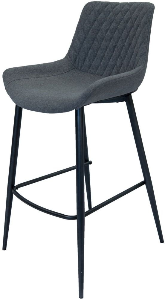 Sigma Fabric Bar Stool (Sold in Pairs) - Comes in Saffron, Mineral Blue & Shadow Grey Options