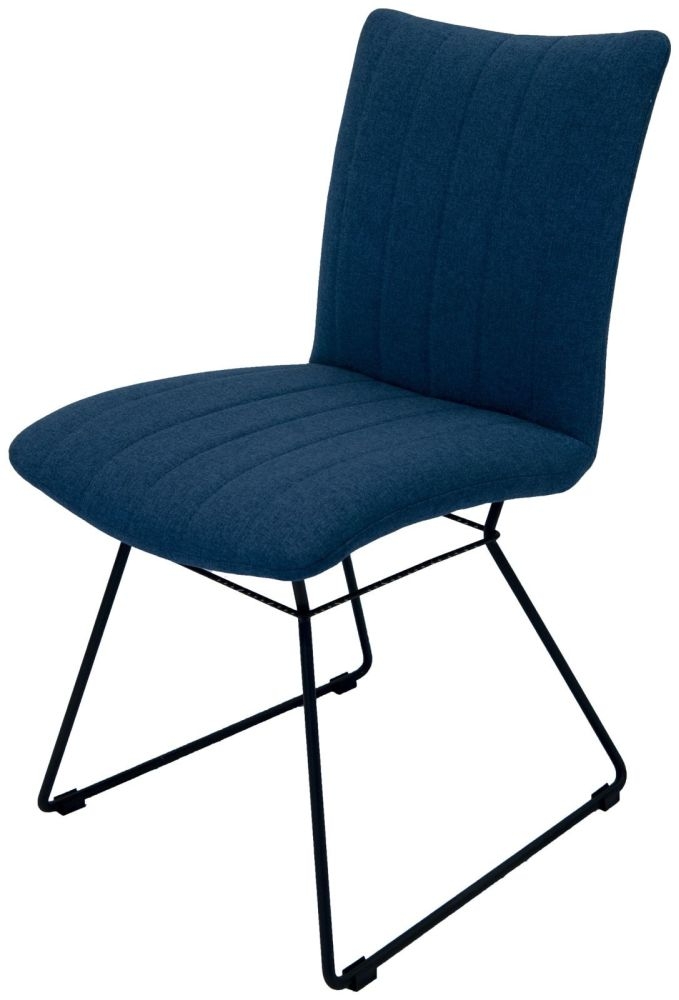 Product photograph of Aura Mineral Blue Fabric Dining Chair Sold In Pairs from Choice Furniture Superstore.