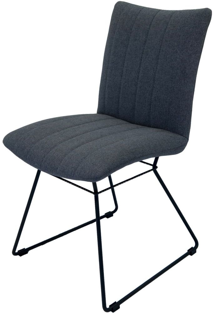 Product photograph of Aura Shadow Grey Fabric Dining Chair Sold In Pairs from Choice Furniture Superstore.