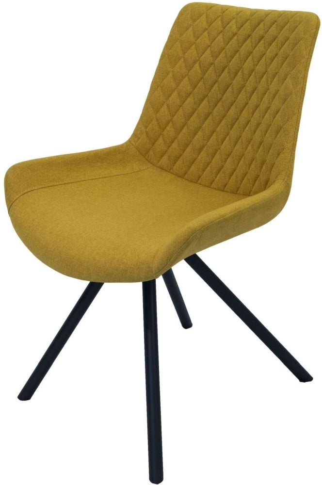 Product photograph of Sigma Saffron Fabric Dining Chair Sold In Pairs from Choice Furniture Superstore.