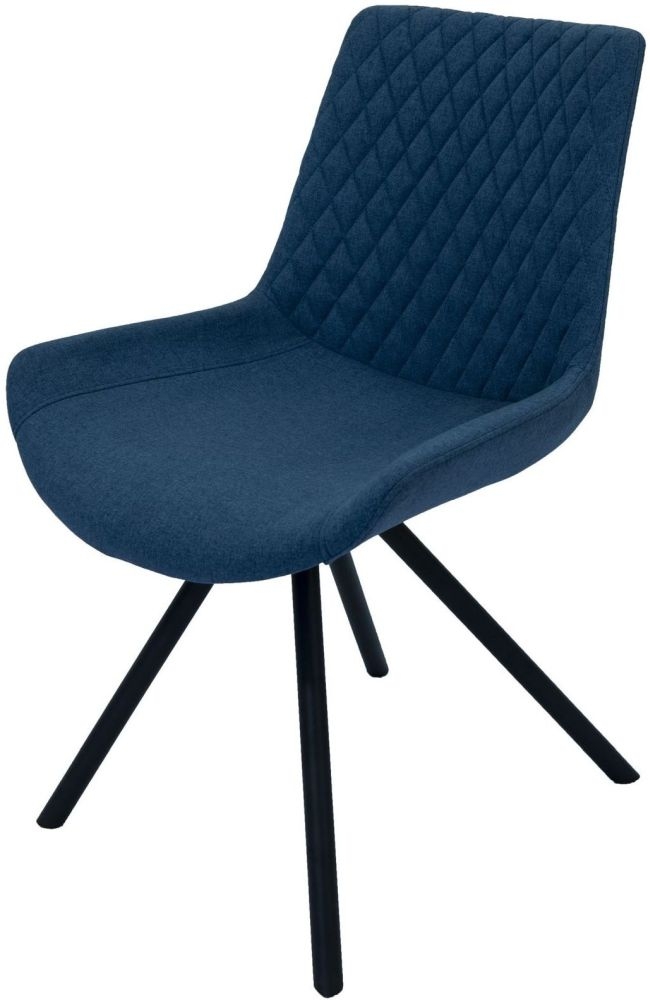 Product photograph of Sigma Mineral Blue Fabric Dining Chair Sold In Pairs from Choice Furniture Superstore.
