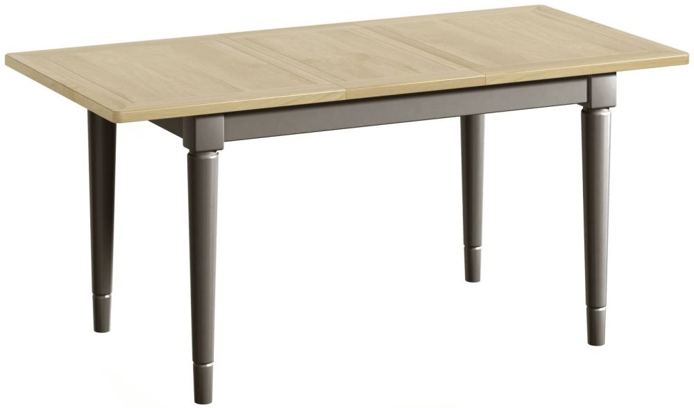 Product photograph of Harmony Grey Painted Pine 4-6 Seater Extending Dining Table from Choice Furniture Superstore.
