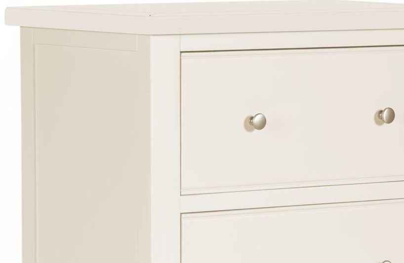 Product photograph of Lily White Painted 4 Drawer Tall Chest from Choice Furniture Superstore.