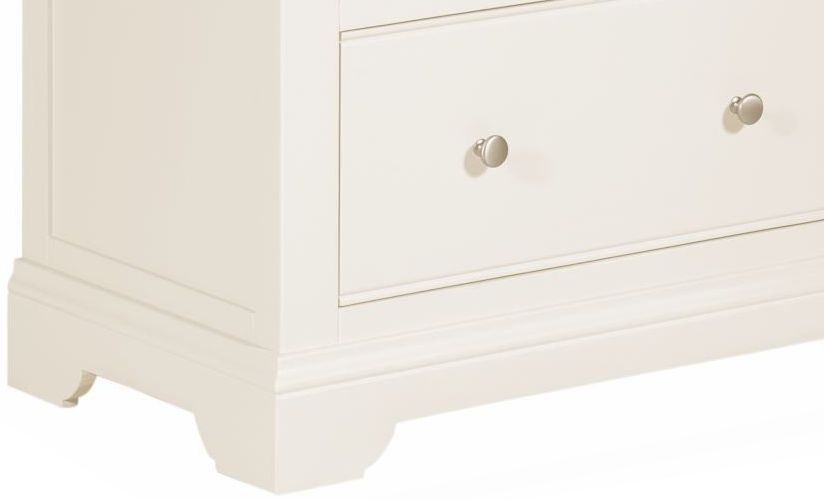 Product photograph of Lily White Painted 4 Drawer Tall Chest from Choice Furniture Superstore.