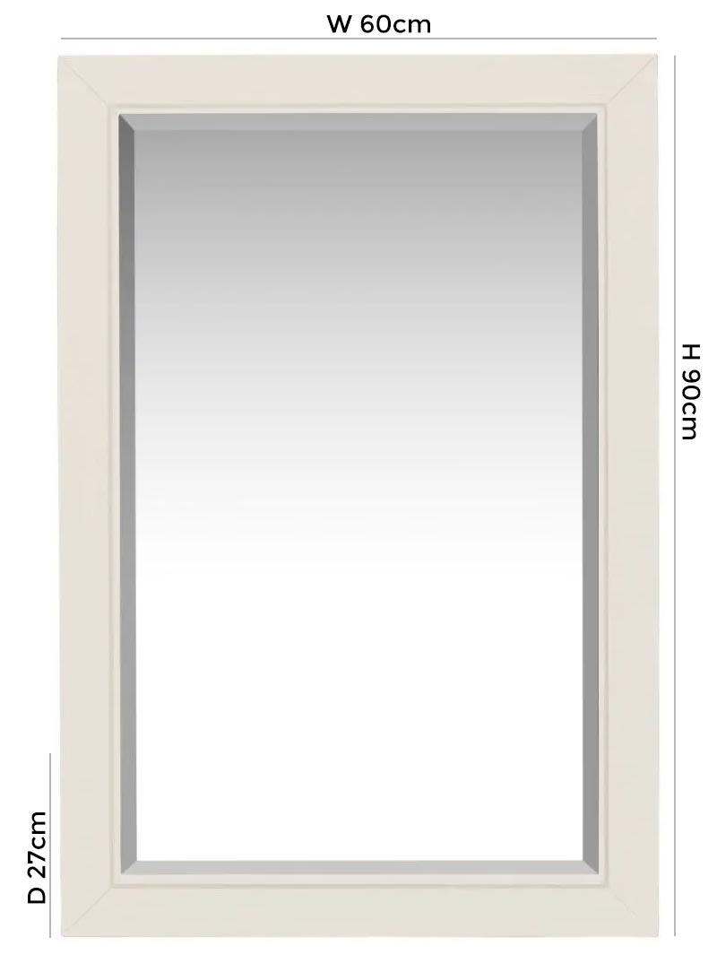Product photograph of Lily White Painted Wall Mirror from Choice Furniture Superstore.