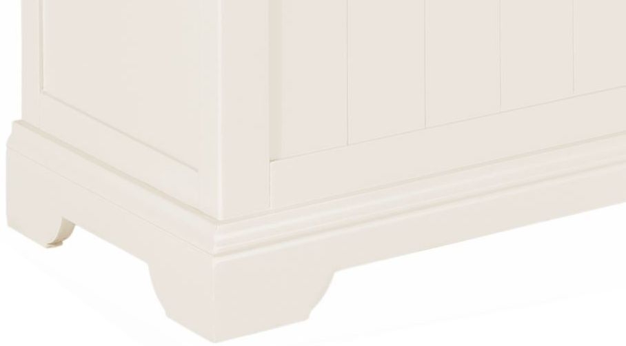 Product photograph of Lily White Painted Ottoman from Choice Furniture Superstore.