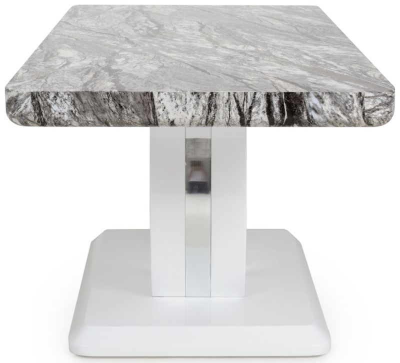 Product photograph of Neptune Marble Effect Grey White Coffee Table from Choice Furniture Superstore.