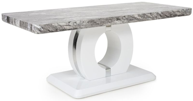 Product photograph of Neptune Marble Effect Grey White Coffee Table from Choice Furniture Superstore.