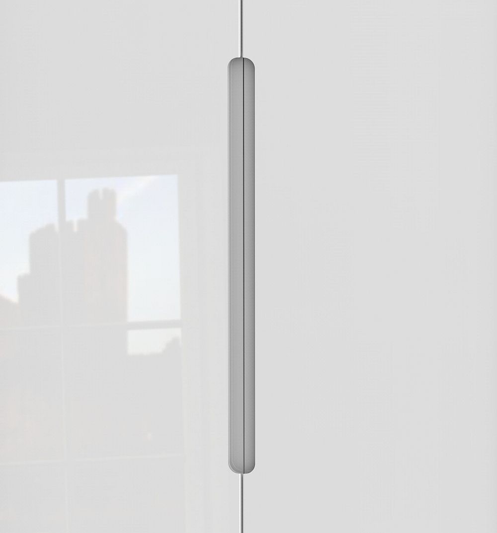 Product photograph of Monaco White Gloss 3 Door Tall Triple Wardrobe from Choice Furniture Superstore.