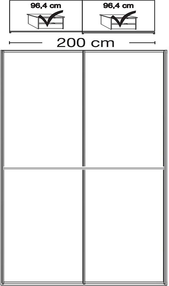 Product photograph of Wiemann Miami 2 Door Sliding Wardrobe In White from Choice Furniture Superstore.