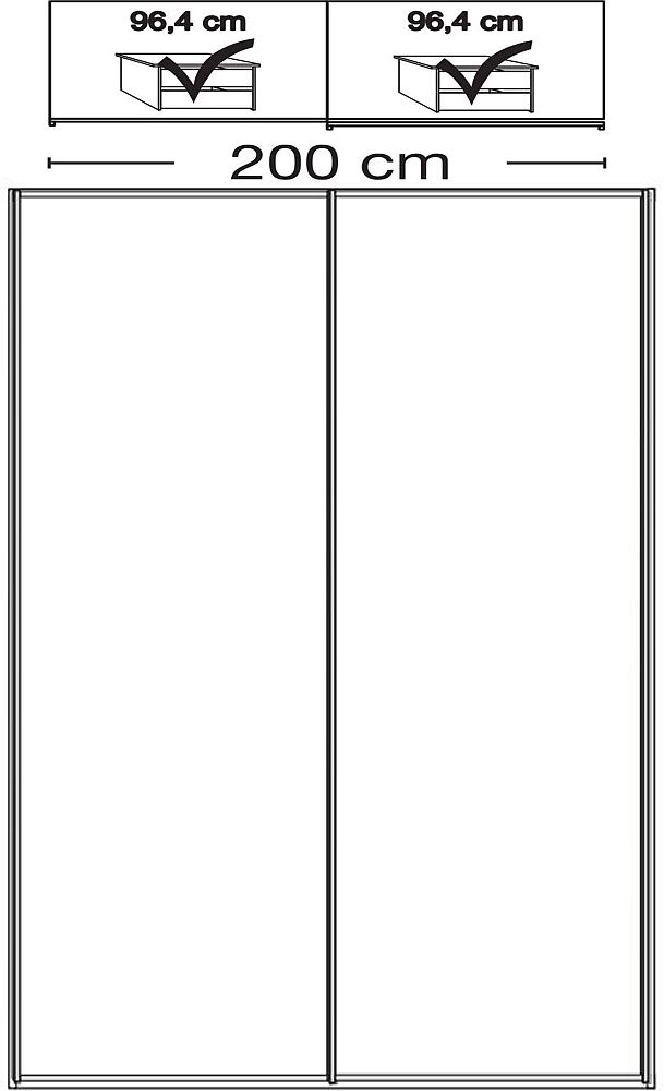 Product photograph of Wiemann Miami 200cm Oak 2 Door Sliding Wardrobe from Choice Furniture Superstore.