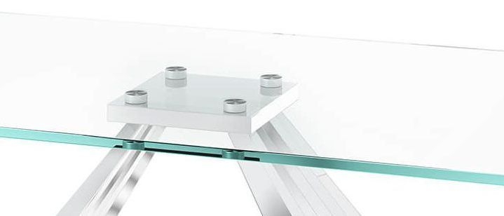 Product photograph of Eldon Coffee Table - Glass And Chrome from Choice Furniture Superstore.