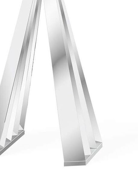 Product photograph of Alvaro Glass And Chrome Side Table With Pedestal Base from Choice Furniture Superstore.