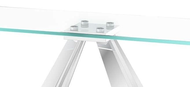 Product photograph of Alvaro Console Table - Glass And Chrome from Choice Furniture Superstore.