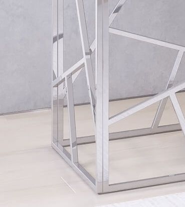 Product photograph of Kieta Glass And Chrome Side Table from Choice Furniture Superstore.