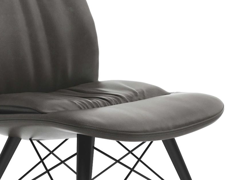 Product photograph of Falcon Antique Grey Faux Leather Dining Chair Sold In Pairs from Choice Furniture Superstore.