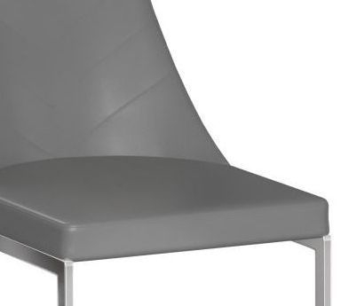 Product photograph of Set Of 2 Mia Grey Faux Leather Cantilever Dining Chair With Chrome Base from Choice Furniture Superstore.