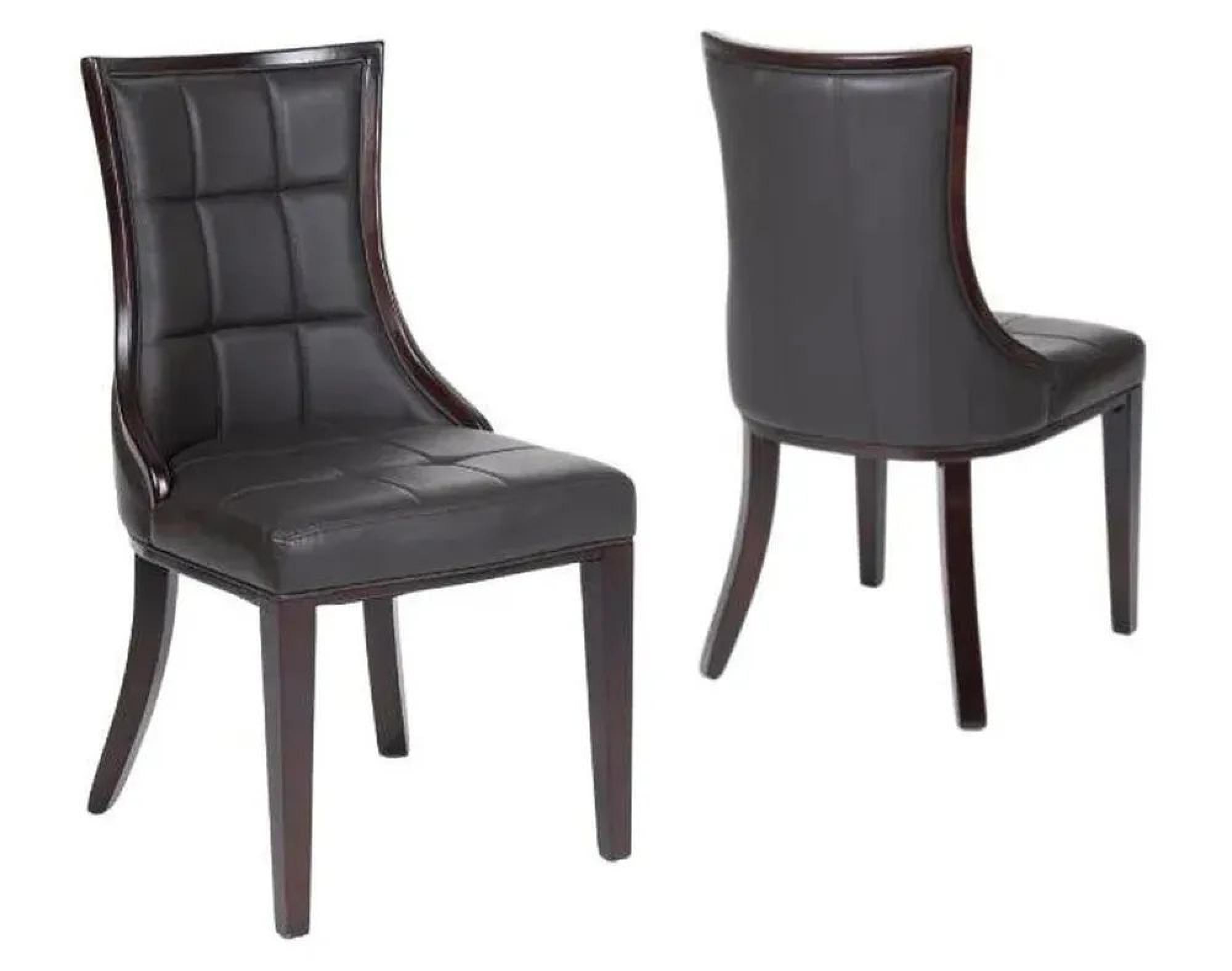 Product photograph of Paris Brown Leather Dining Chair With Brown Legs from Choice Furniture Superstore.