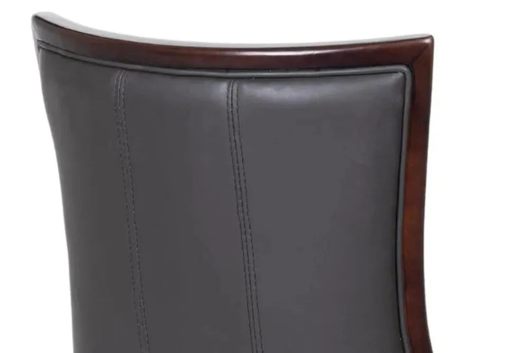 Product photograph of Paris Brown Leather Dining Chair With Brown Legs from Choice Furniture Superstore.