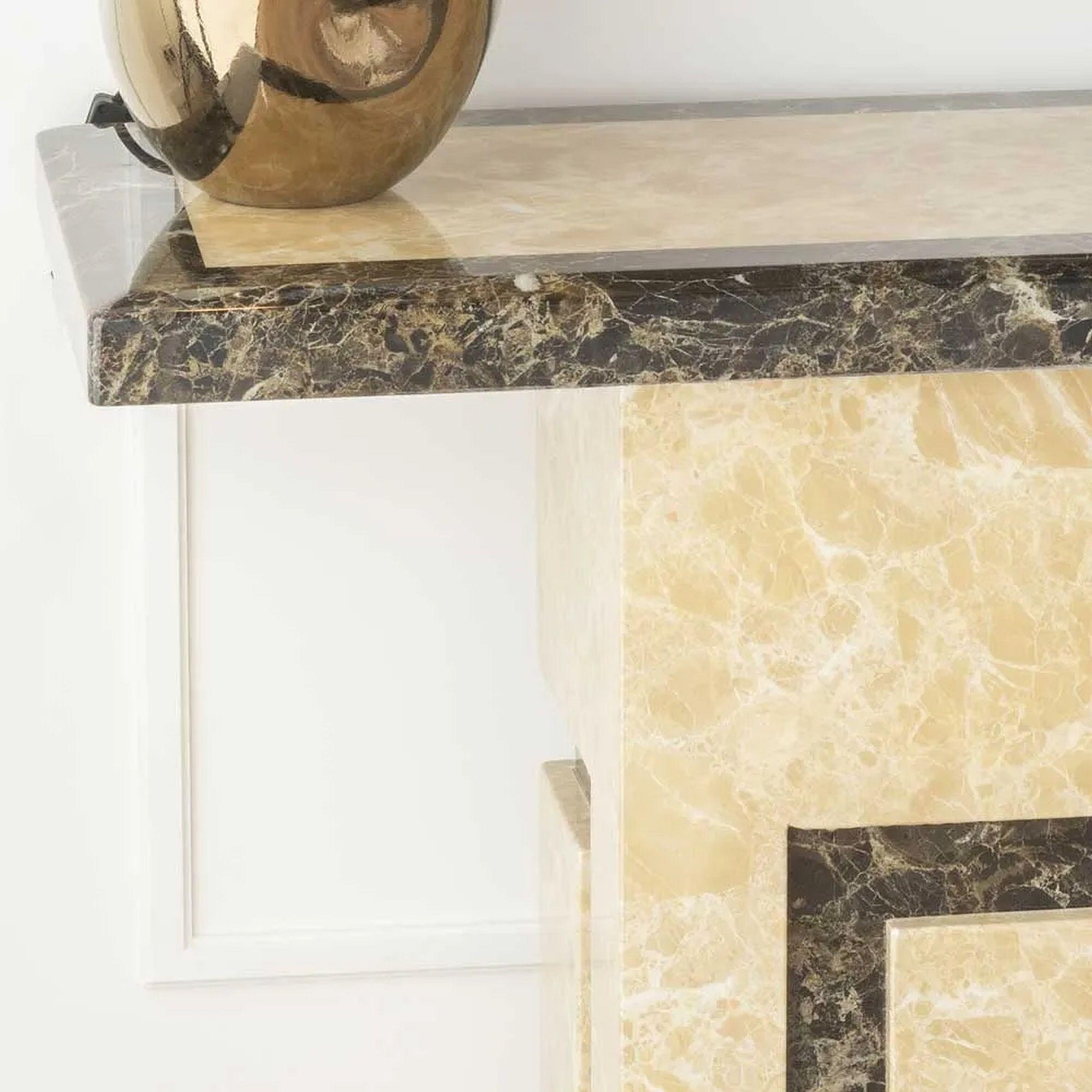 Product photograph of Venice Cream Marble Console Table from Choice Furniture Superstore.