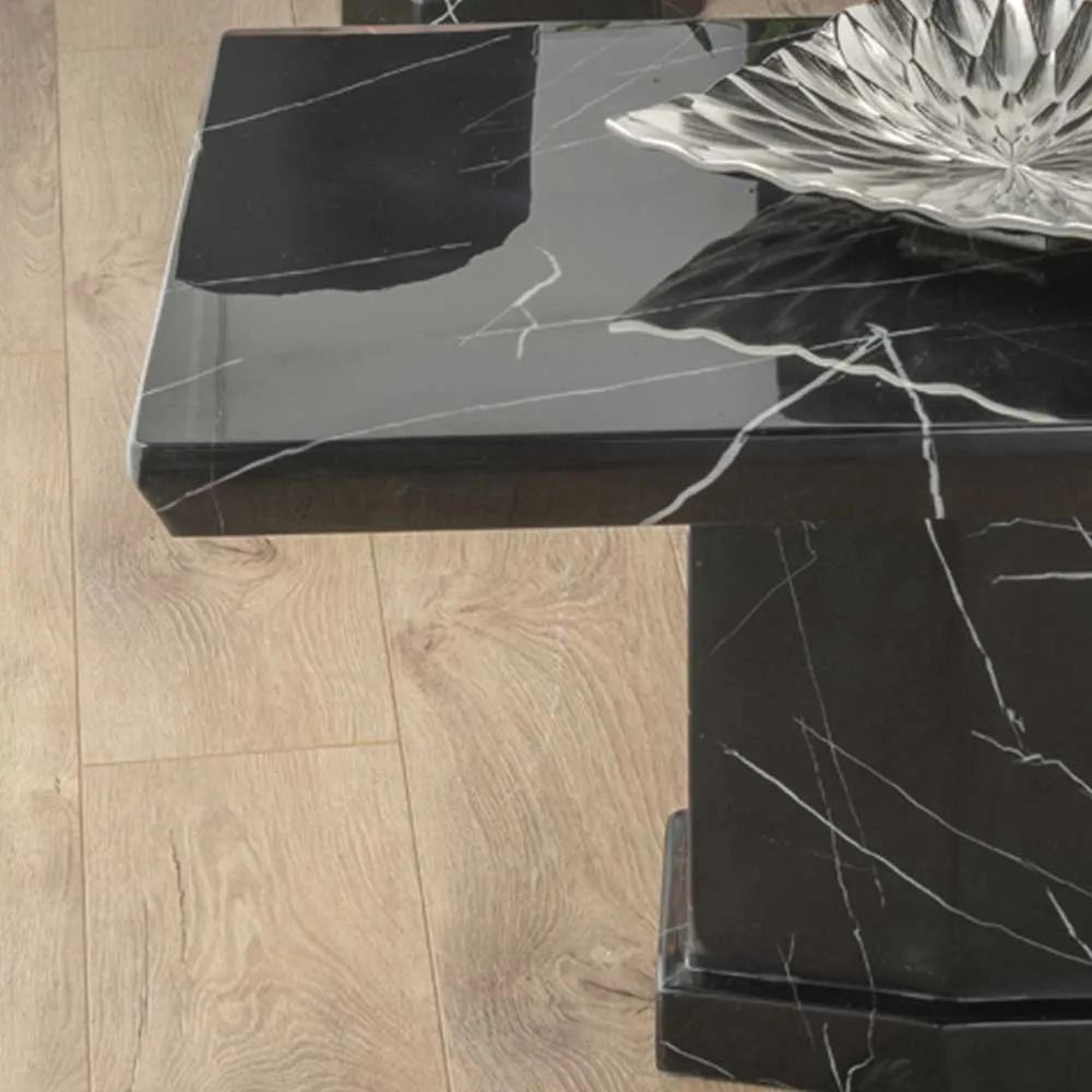 Product photograph of Naples Black Marble Coffee Table from Choice Furniture Superstore.